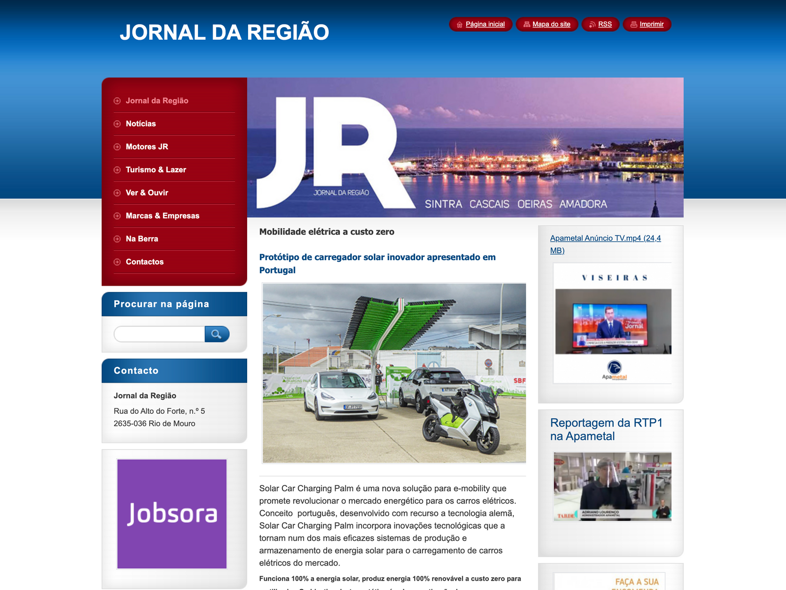Notícias na comunicação social
